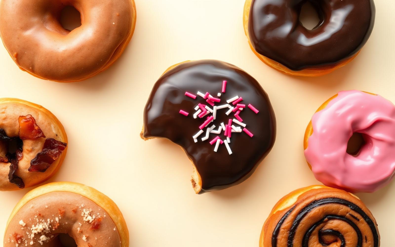 Assorted fresh donuts